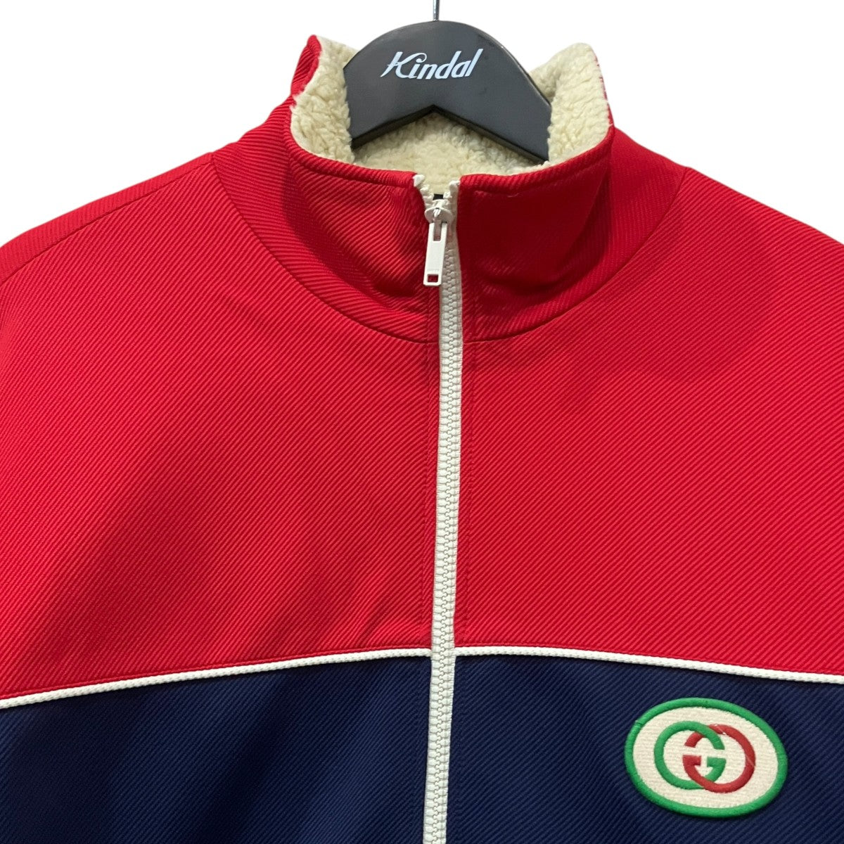 Gucci Fleece Lined Zip Jacket Red Navy - Pre-owned