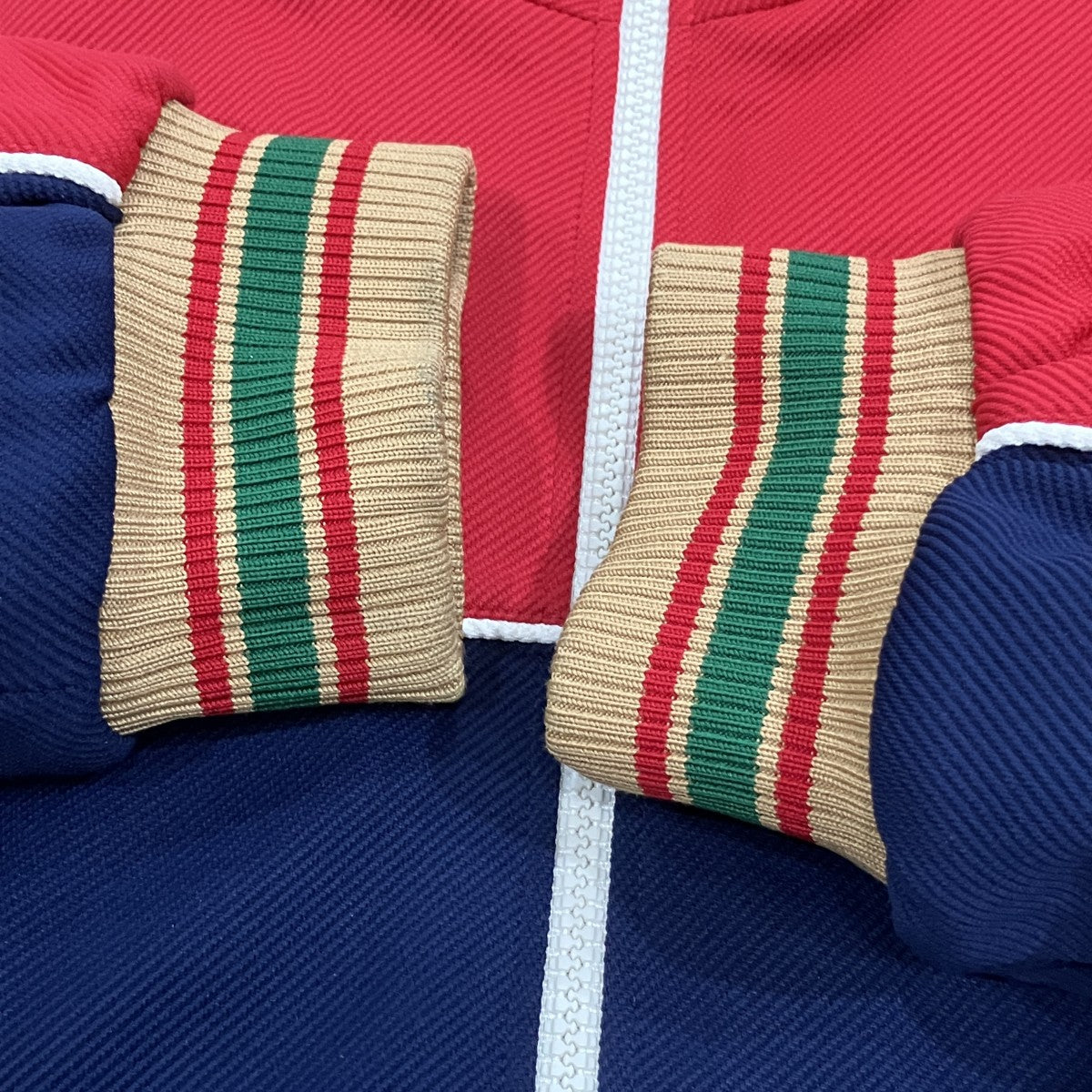 Gucci Fleece Lined Zip Jacket Red Navy - Pre-owned