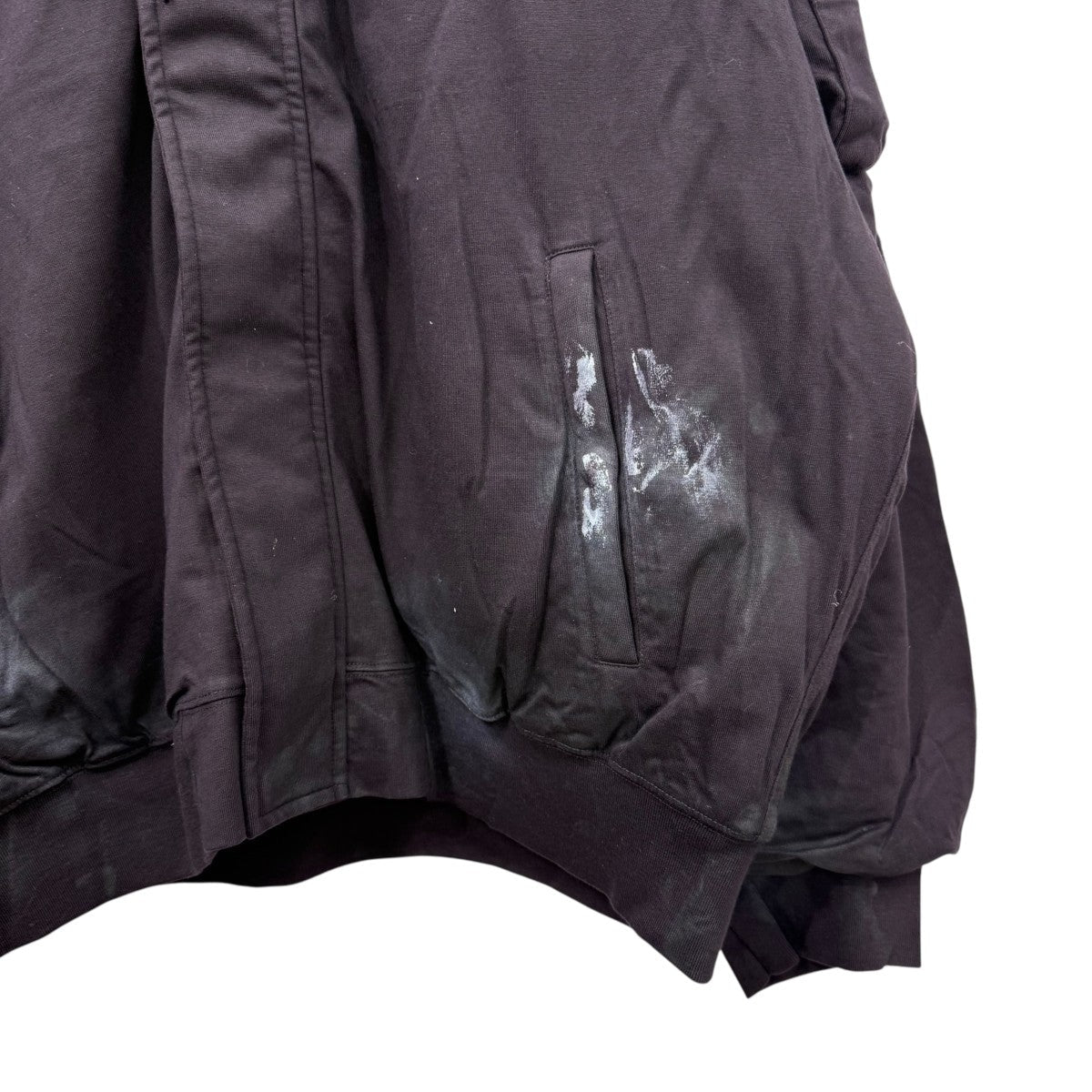 Balenciaga Painted Hooded Bomber Jacket Dark Navy - Pre-owned