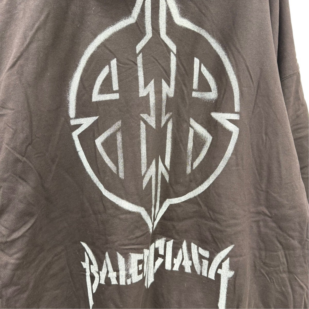 Balenciaga Painted Hooded Bomber Jacket Dark Navy - Pre-owned