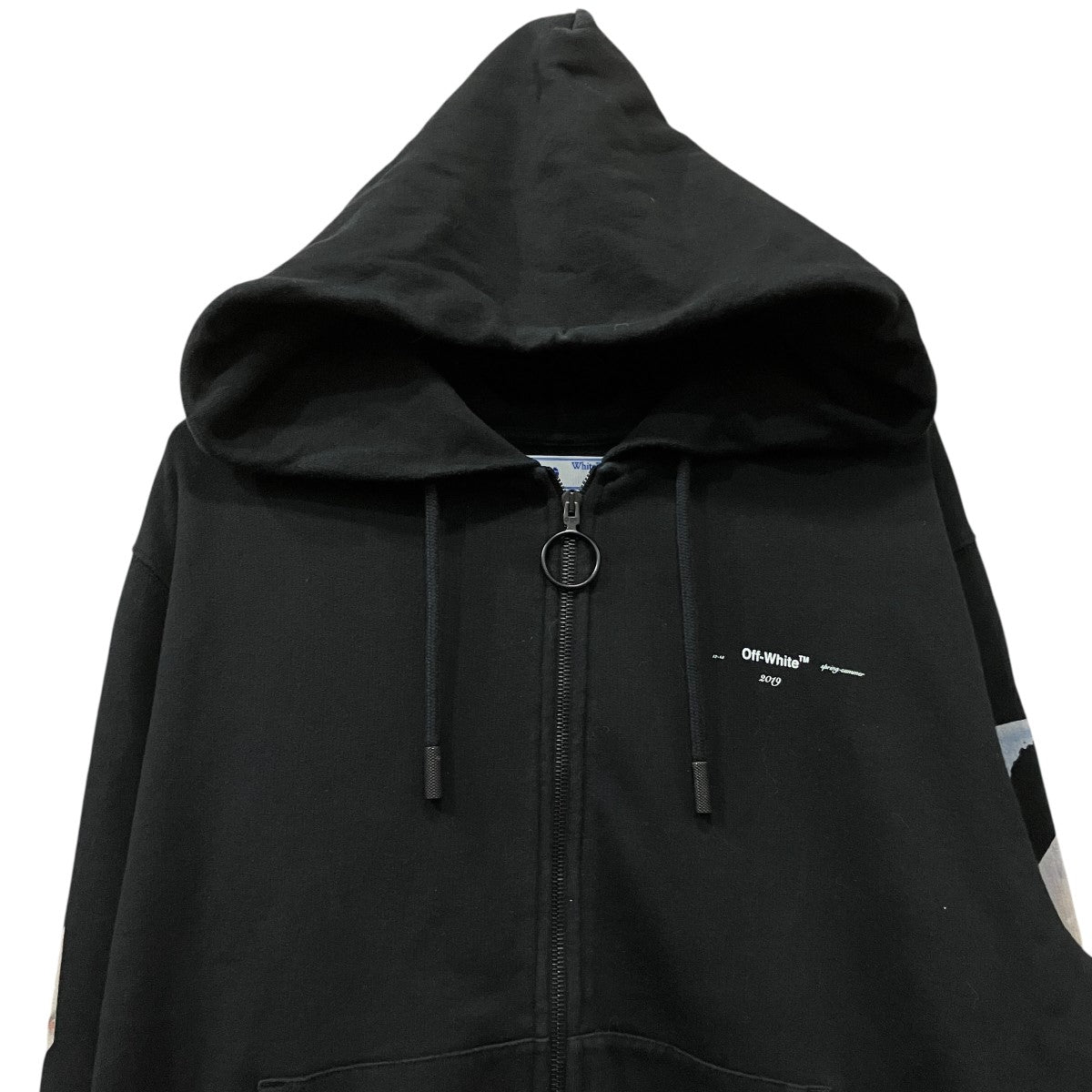 Off-White Zip Hoodie Black - Pre-owned
