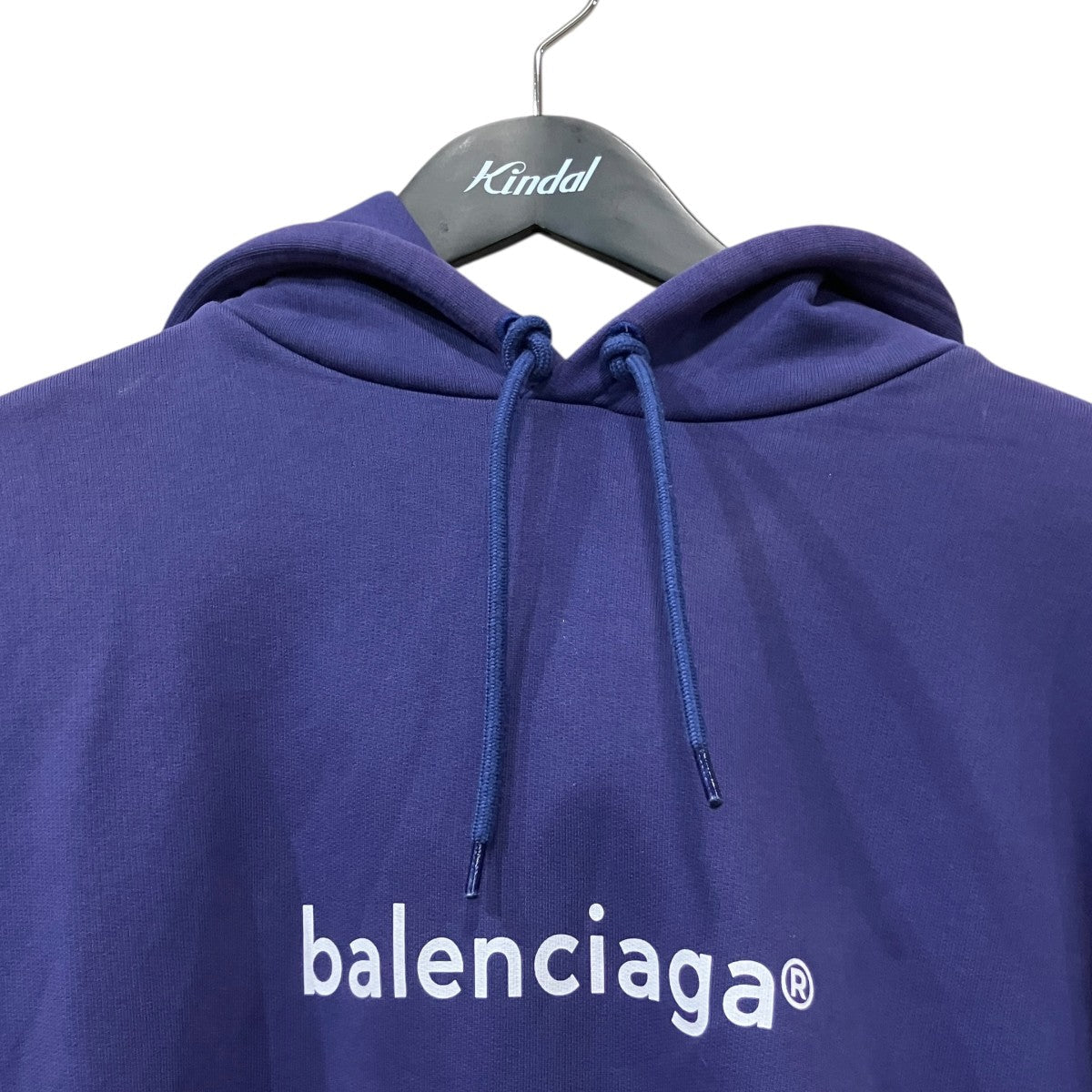 Balenciaga Front Print Hoodie Purple - Pre-owned