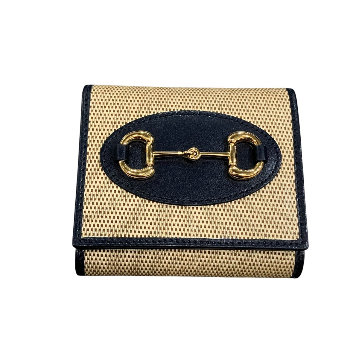 Gucci Horsebit Canvas Wallet Brown / Black - Pre-owned