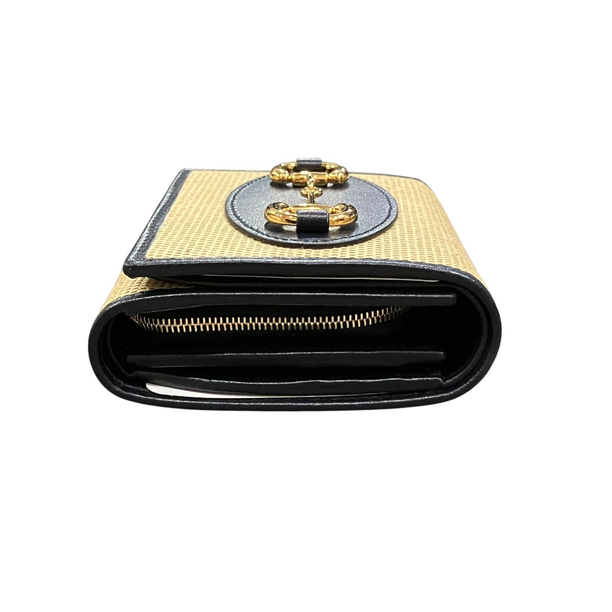 Gucci Horsebit Canvas Wallet Brown / Black - Pre-owned