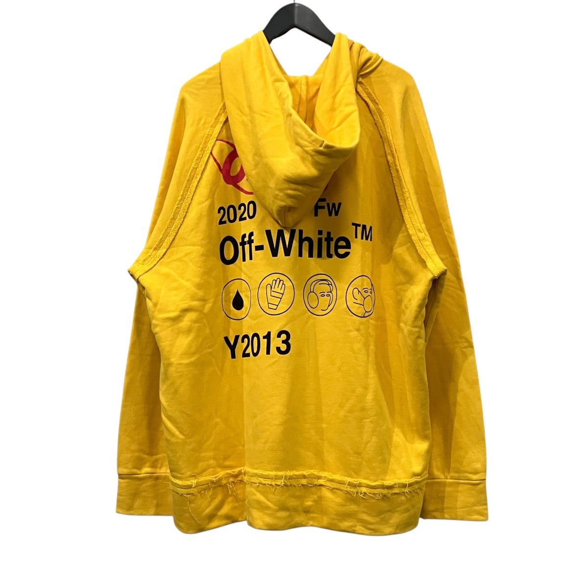 Off-White Pullover Hoodie Yellow - Pre-owned