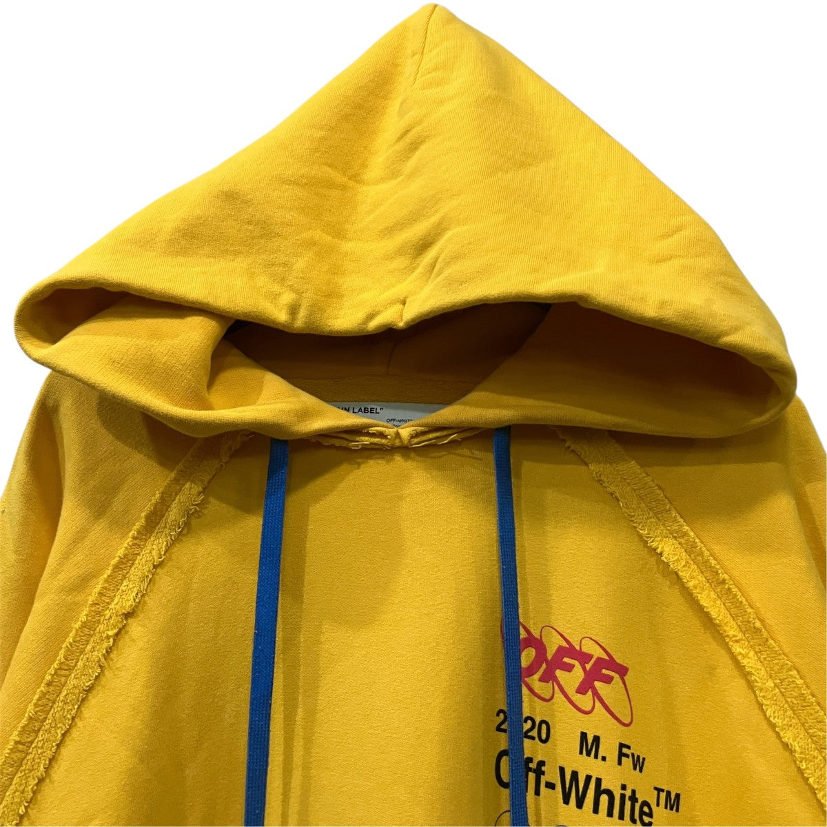 Off-White Pullover Hoodie Yellow - Pre-owned
