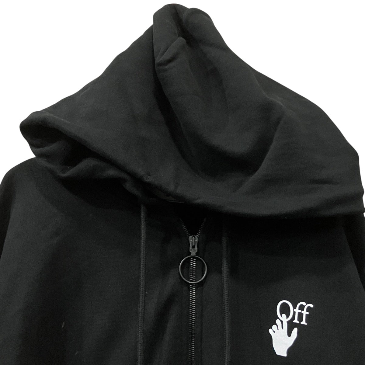 Off-White Zip Hoodie Black - Pre-owned