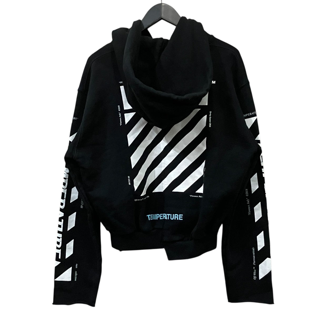 Off-White Pullover Hoodie Black - Pre-owned