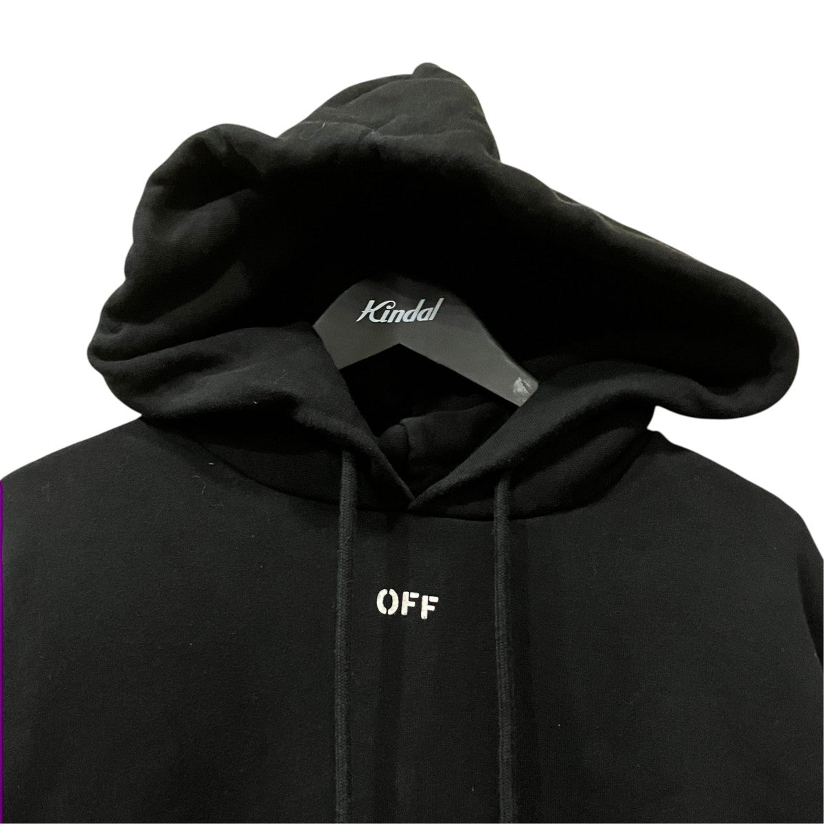 Off-White Pullover Hoodie Black - Pre-owned