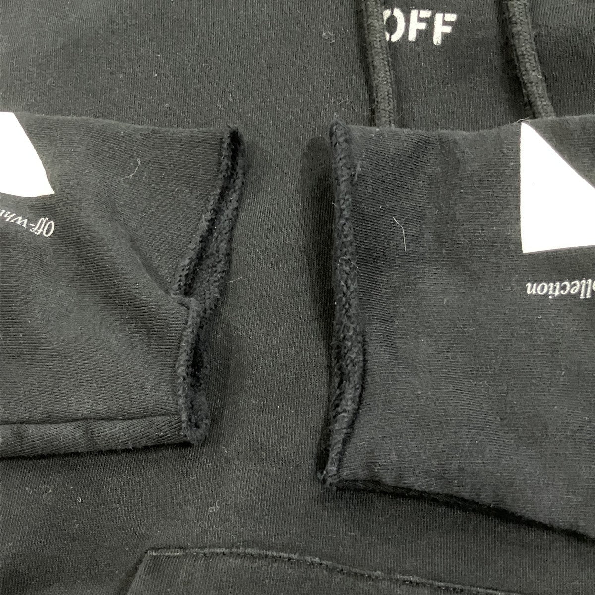 Off-White Pullover Hoodie Black - Pre-owned