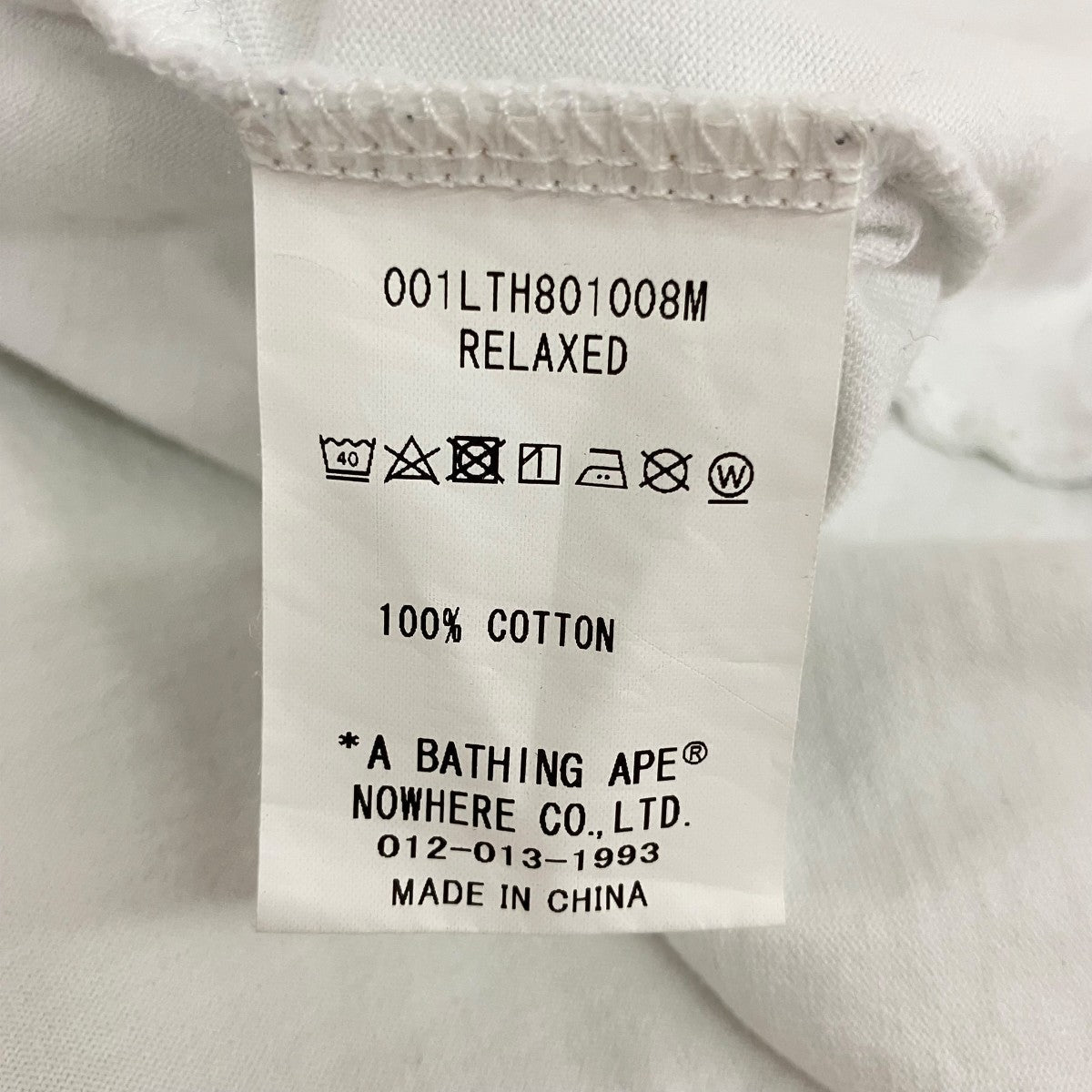Bape Long Sleeve Tee White - Pre-owned