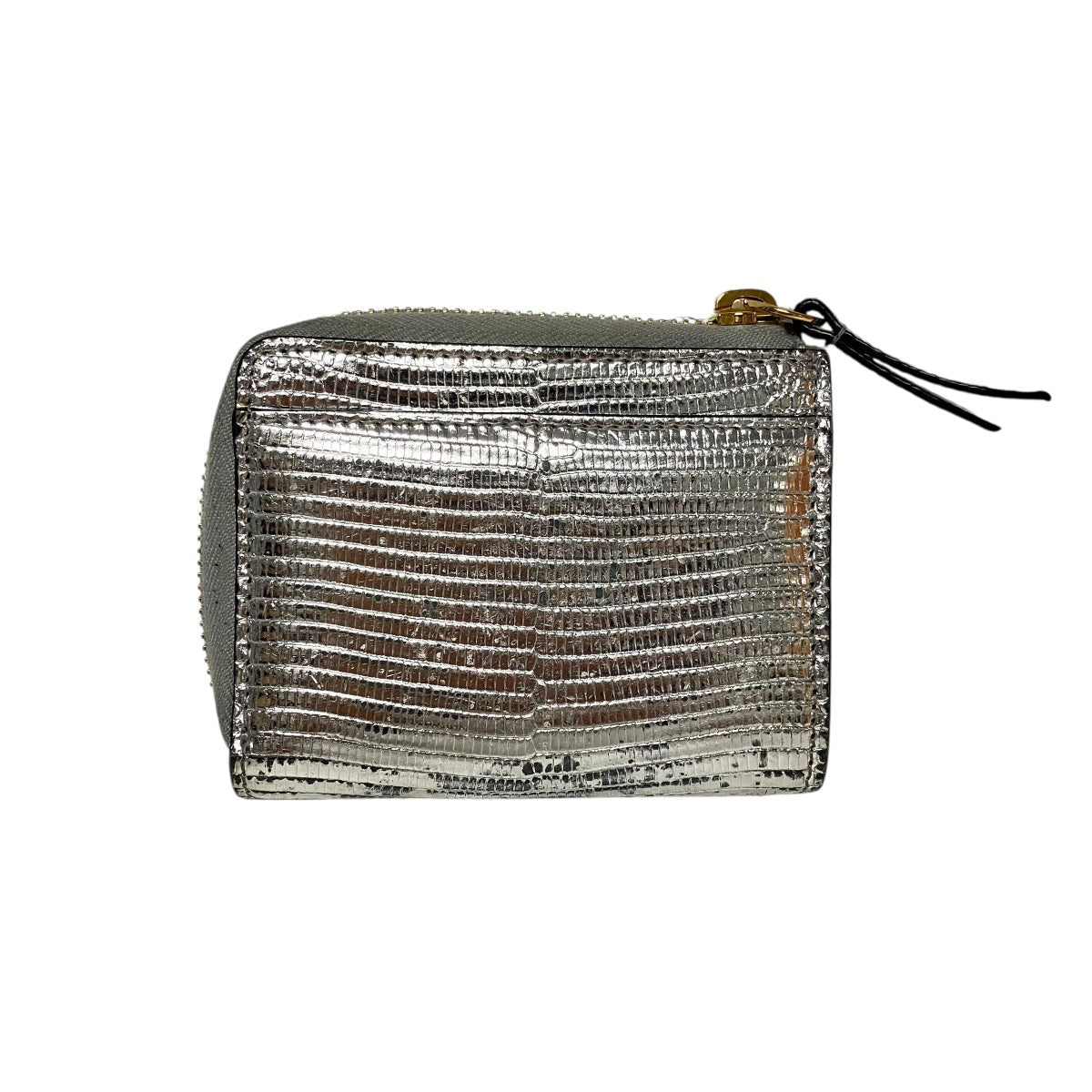 Gucci L-shaped Zipper Wallet Silver - Pre-owned