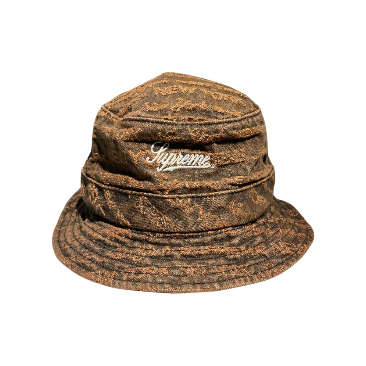 Supreme Multi Type Jacquard Bucket Hat Brown (FW22) - Pre-owned
