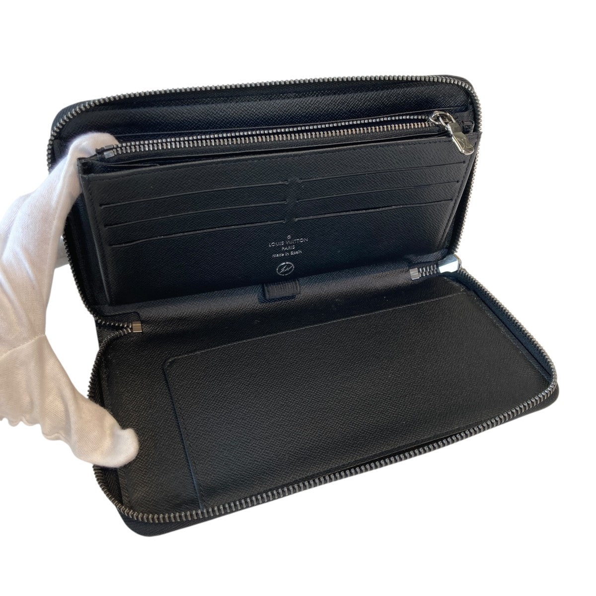 Louis Vuitton Flash Zippy Organizer Monogram Eclipse Long Wallet Black - Pre-owned