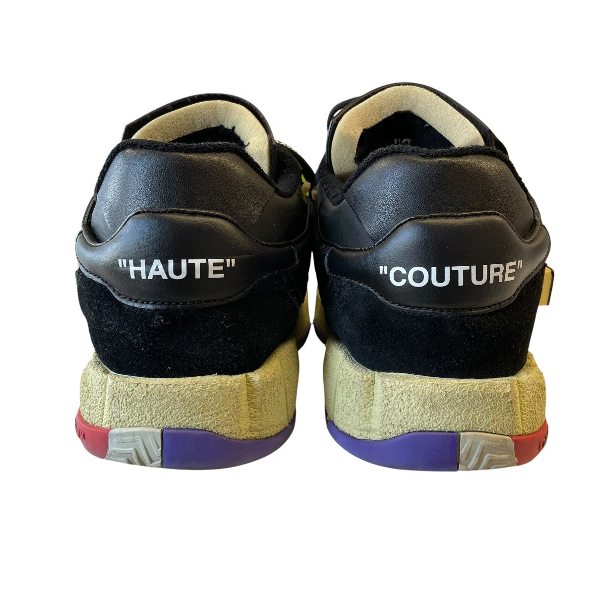 Off-White Low Top Puzzle Couture Sneakers Black - Pre-owned
