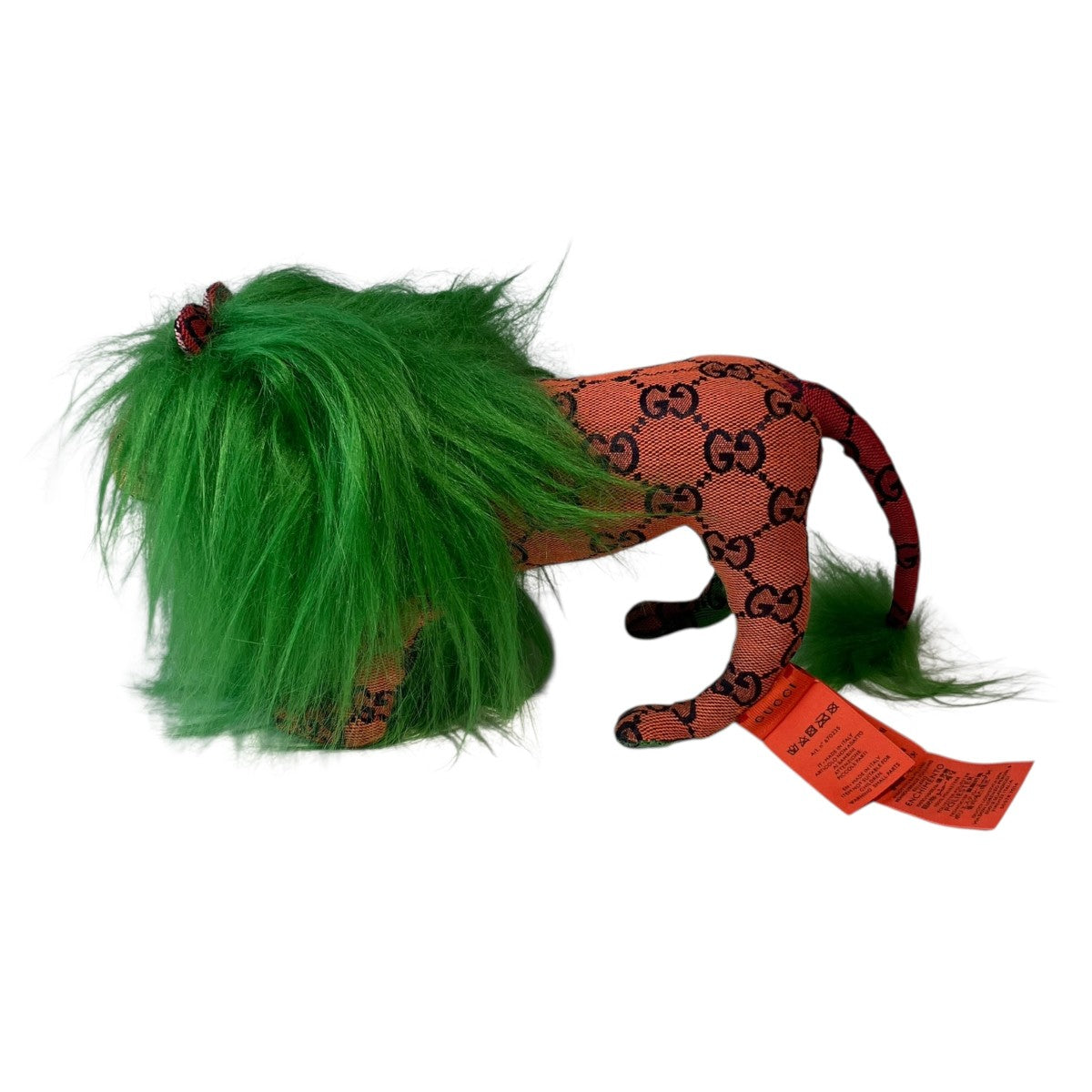 Gucci GG Decorative Lion Stuffed Toy Green / Orange - Pre-owned