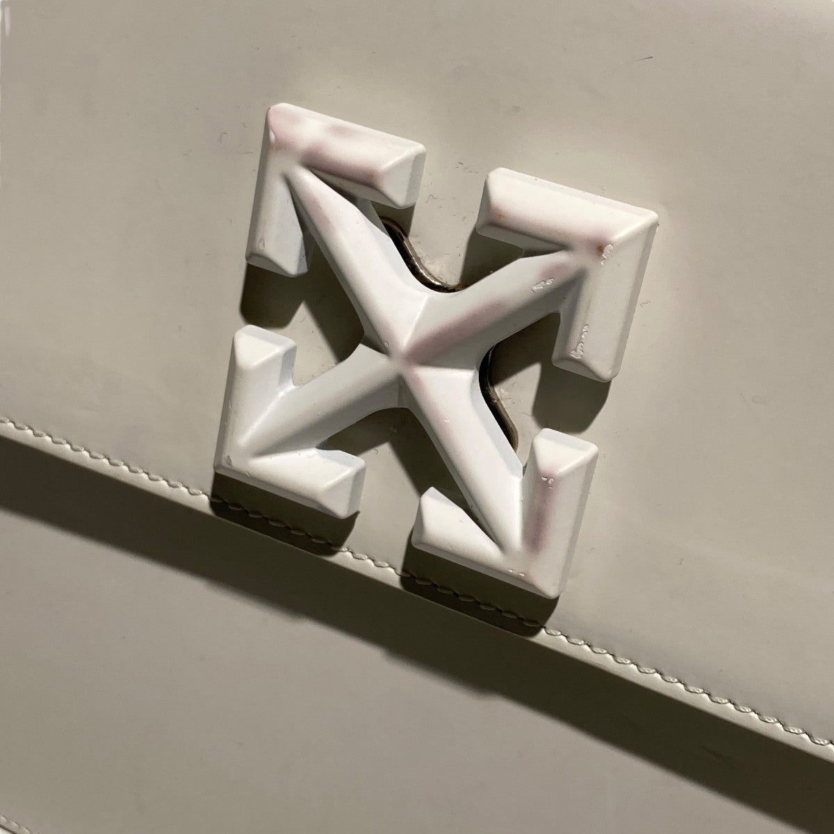 Off-White Gummy Jitney 2.8 Handbag White - Pre-owned