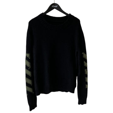 Off-White Back Arrow Thick Knit Black/Green - Pre-owned