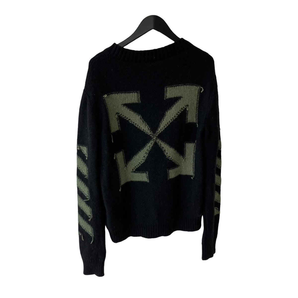Off-White Back Arrow Thick Knit Black/Green - Pre-owned