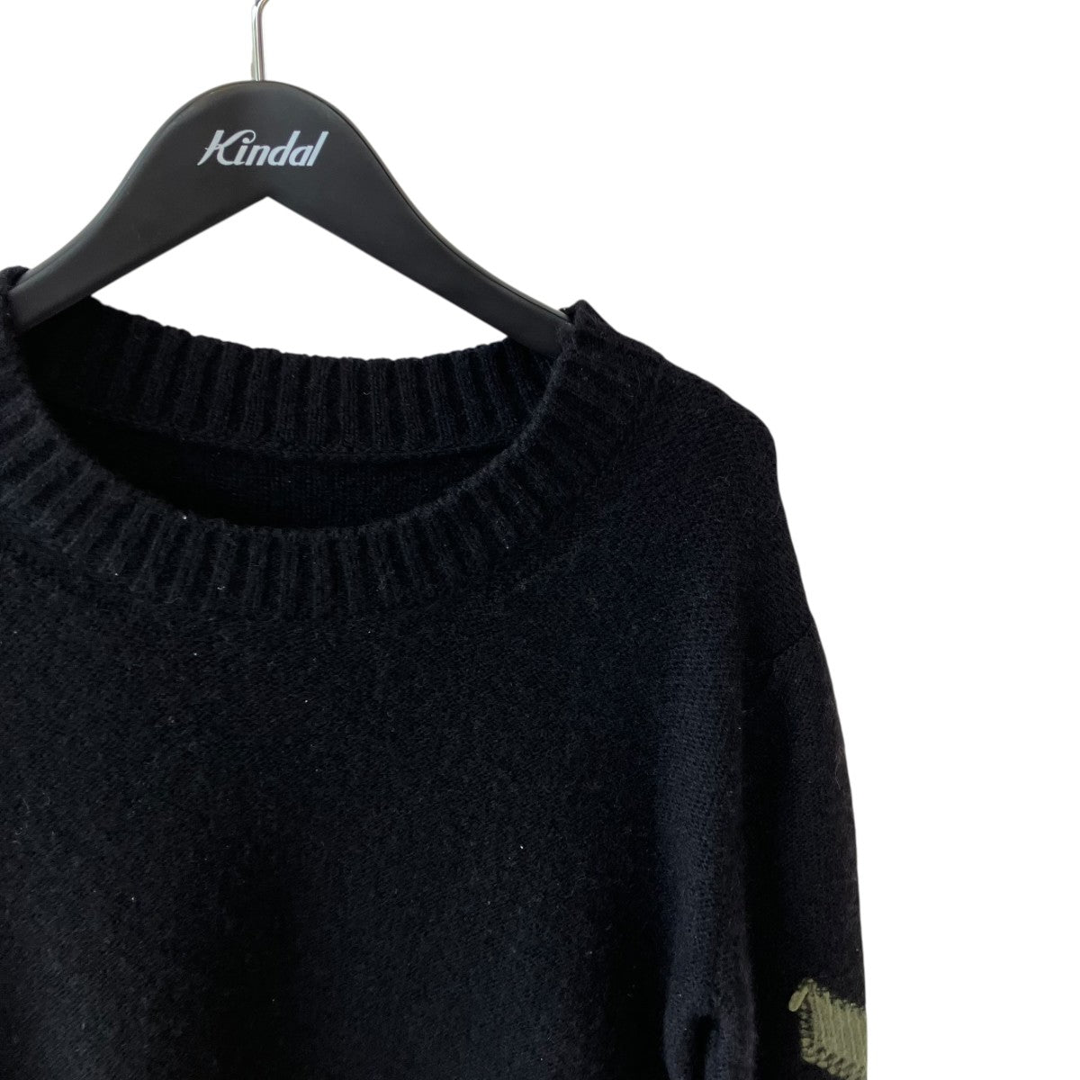Off-White Back Arrow Thick Knit Black/Green - Pre-owned