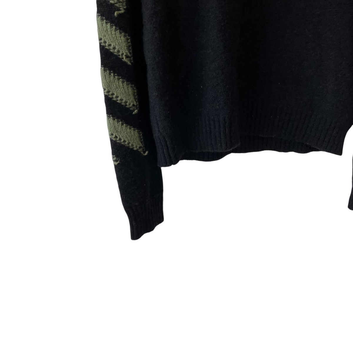 Off-White Back Arrow Thick Knit Black/Green - Pre-owned