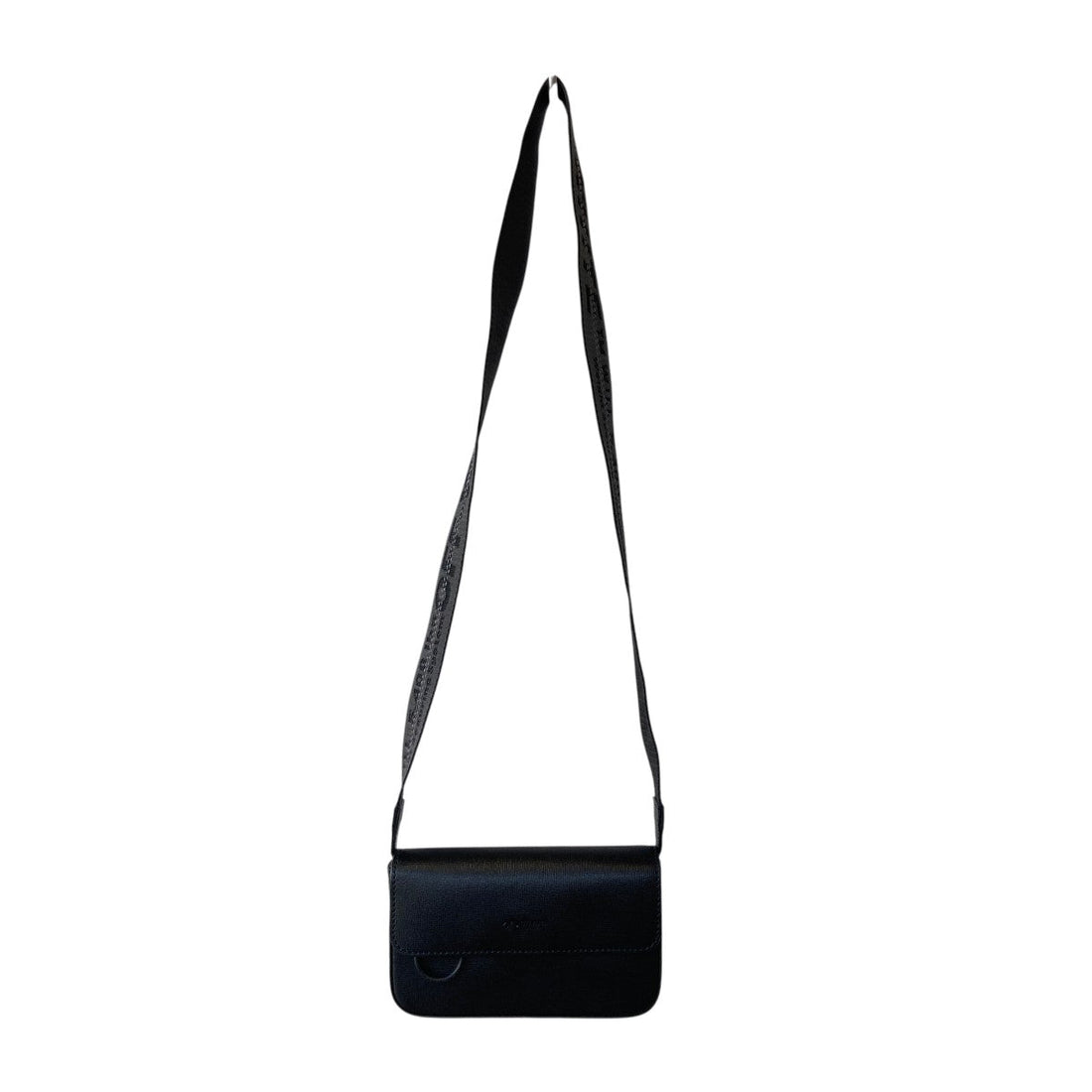 Off-White Crossbody Flap Shoulder Bag Black - Pre-owned