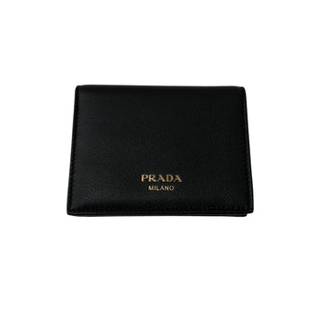 Prada Soft Grain Bifold Wallet Black - Pre-owned