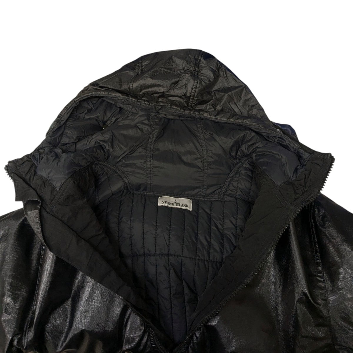 Stone Island Hooded Jacket Glass Cover Black - Pre-owned