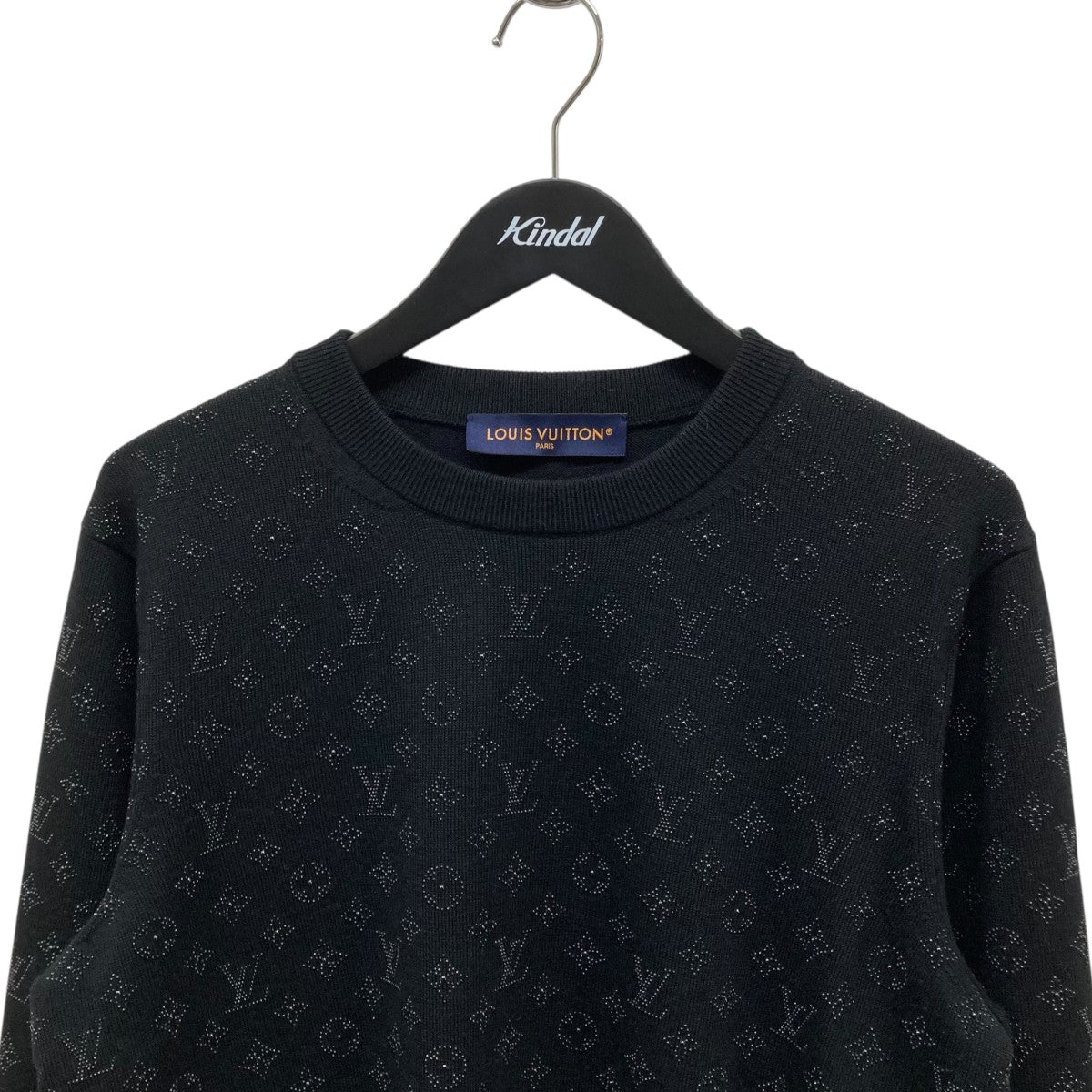Louis Vuitton Monogram Embellished Wool Evening Crewneck Black - Pre-owned