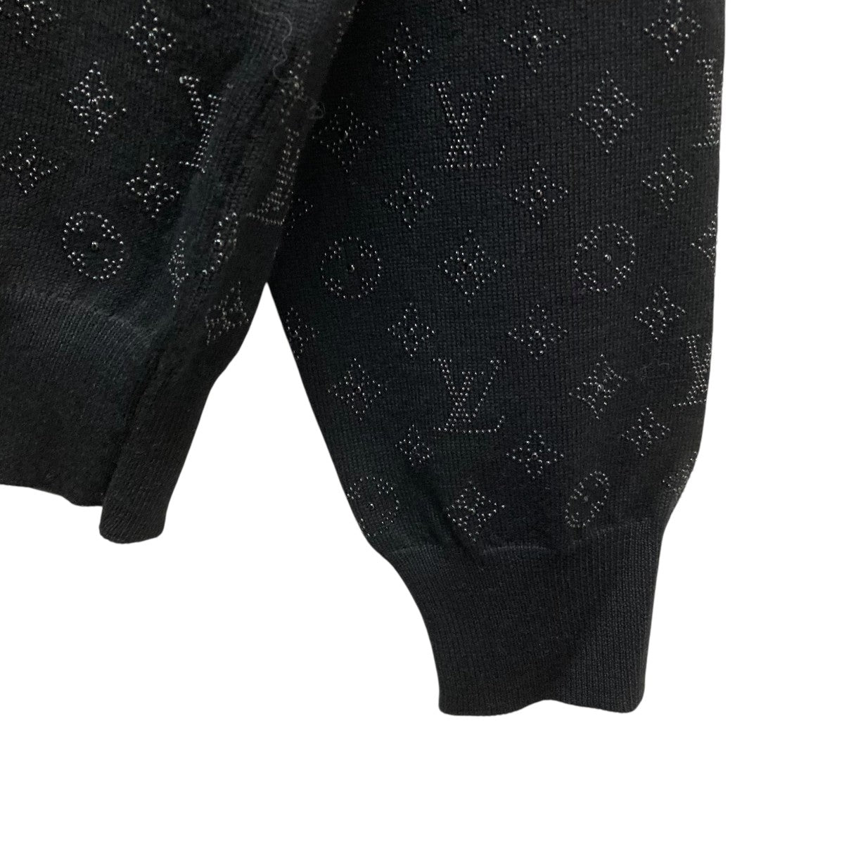Louis Vuitton Monogram Embellished Wool Evening Crewneck Black - Pre-owned