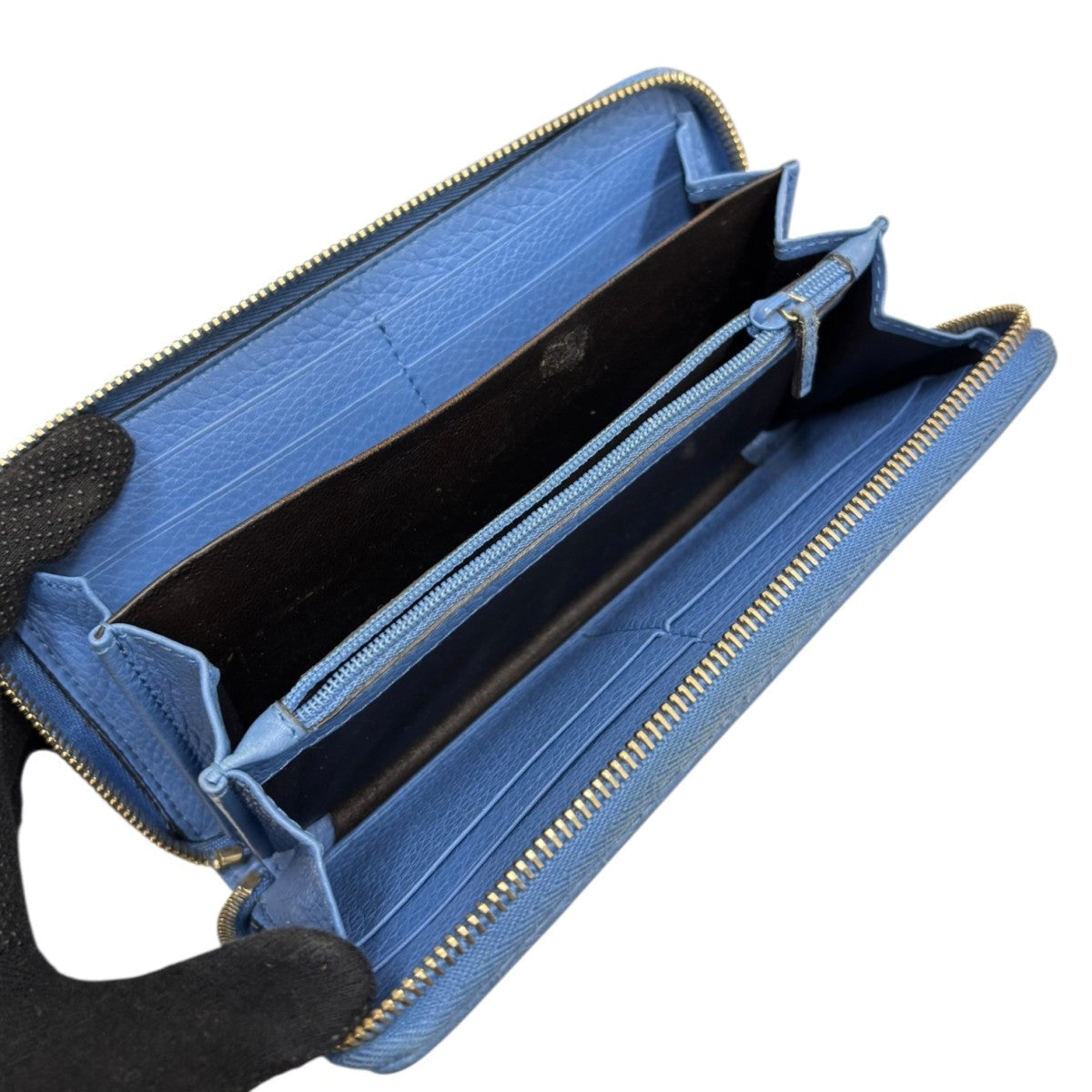 Gucci Long Wallet Beige / Sky Blue - Pre-owned