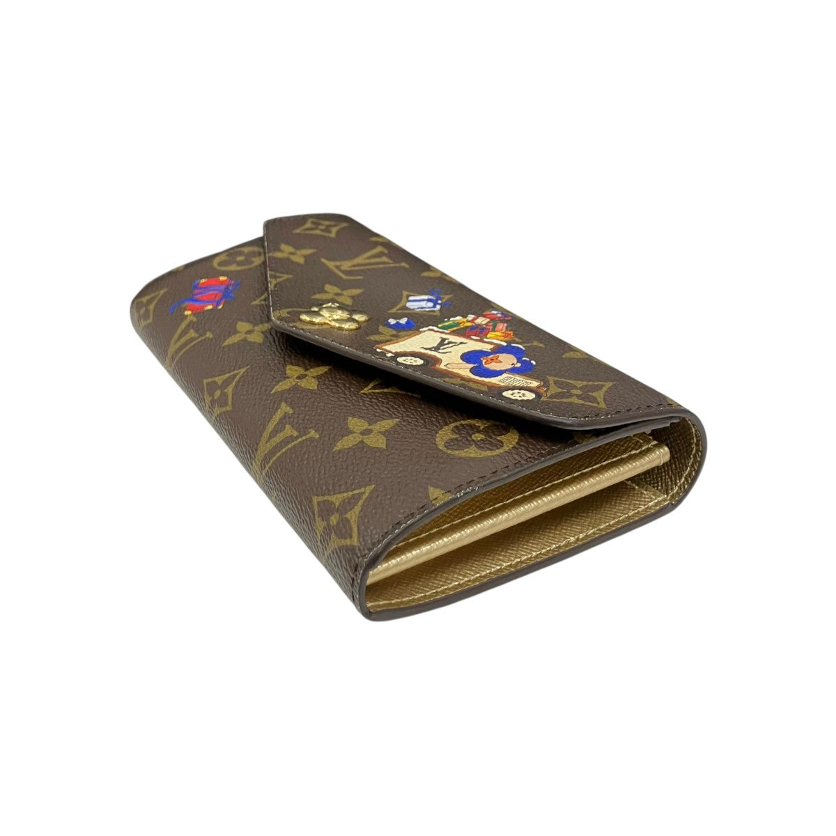 Louis Vuitton Vivienne Portefeuil Sarah Long Wallet Brown - Pre-owned