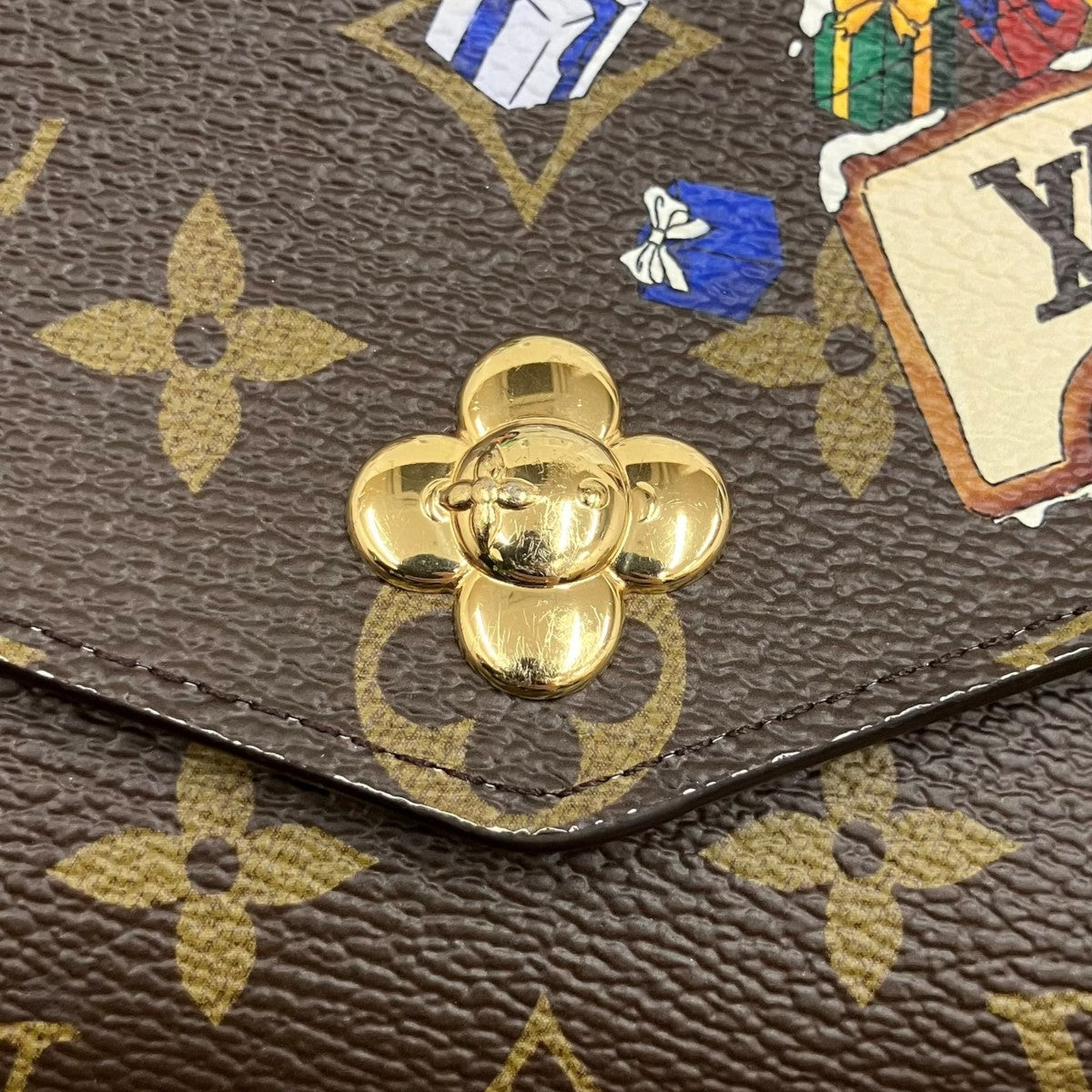 Louis Vuitton Vivienne Portefeuil Sarah Long Wallet Brown - Pre-owned