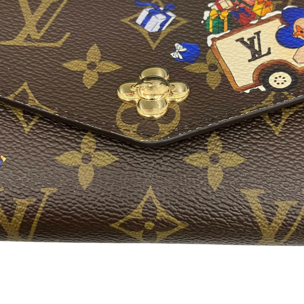 Louis Vuitton Vivienne Portefeuil Sarah Long Wallet Brown - Pre-owned