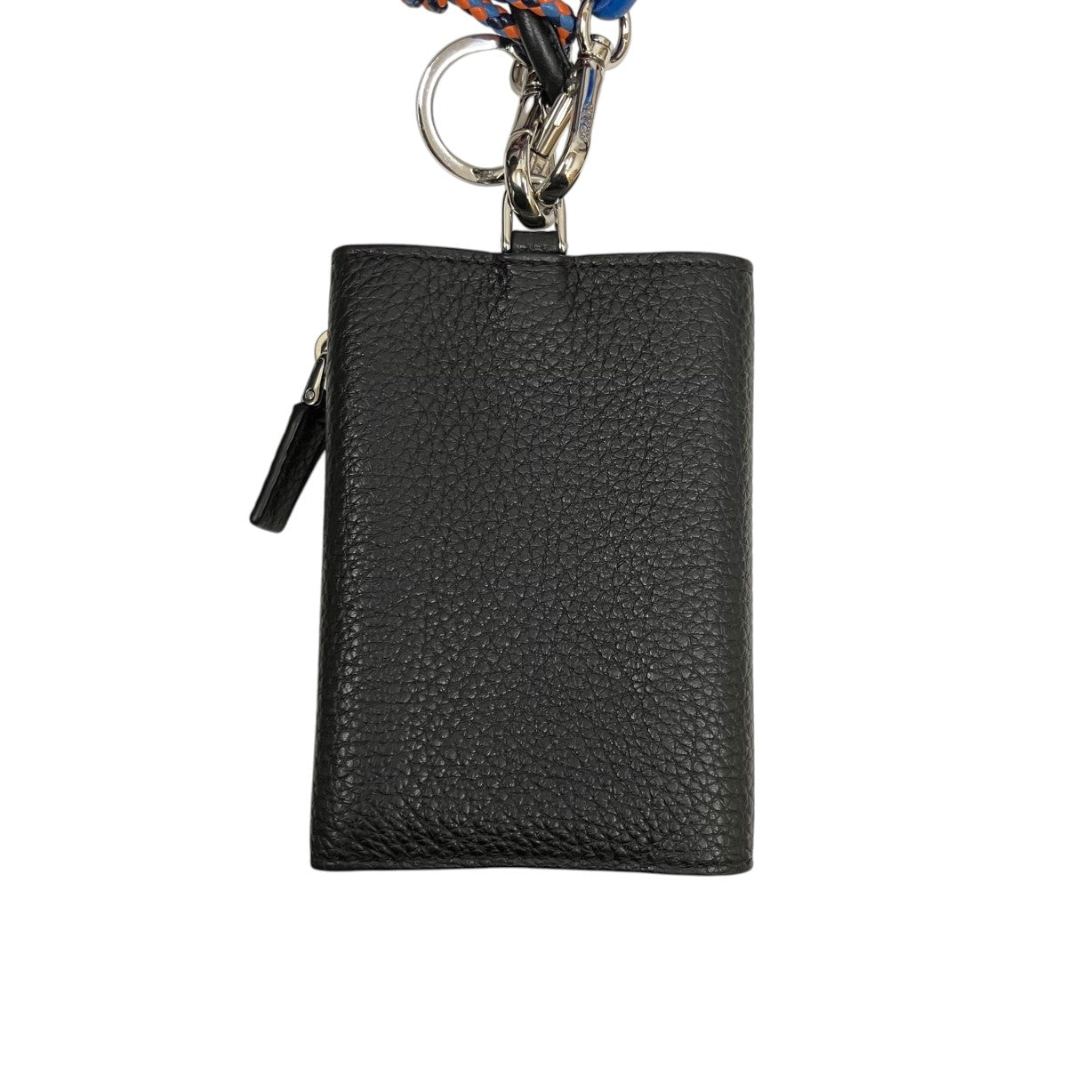 Prada Fragment Case With String Card Case Black - Pre-owned