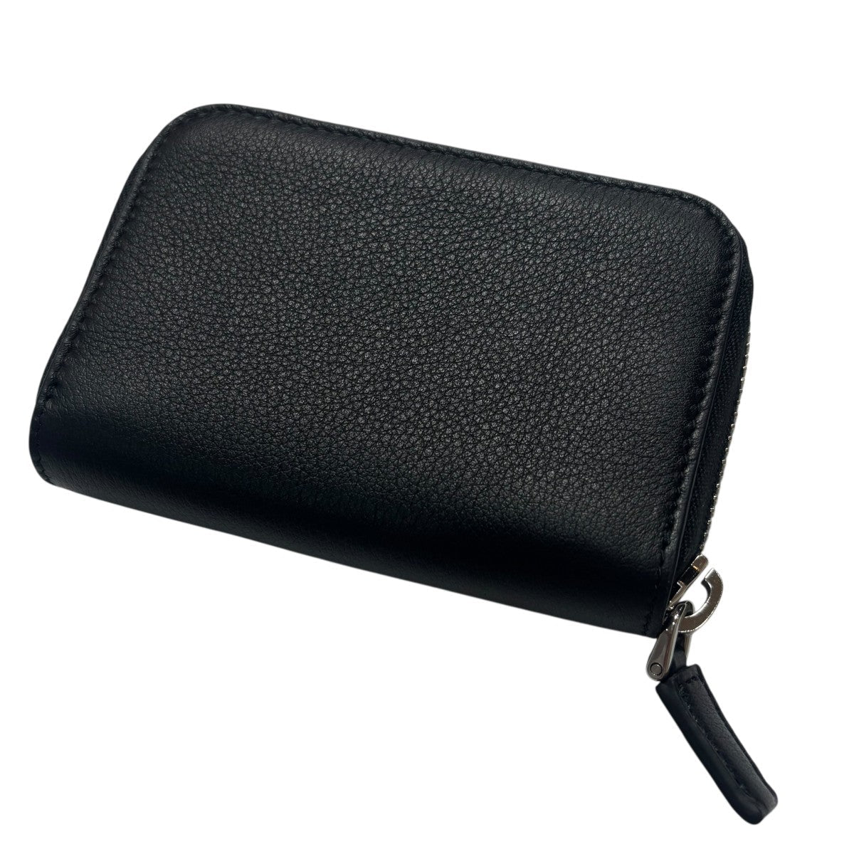 Prada Soft Grain Compact Wallet Black - Pre-owned