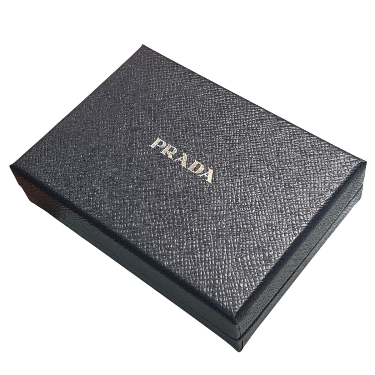 Prada Soft Grain Compact Wallet Black - Pre-owned
