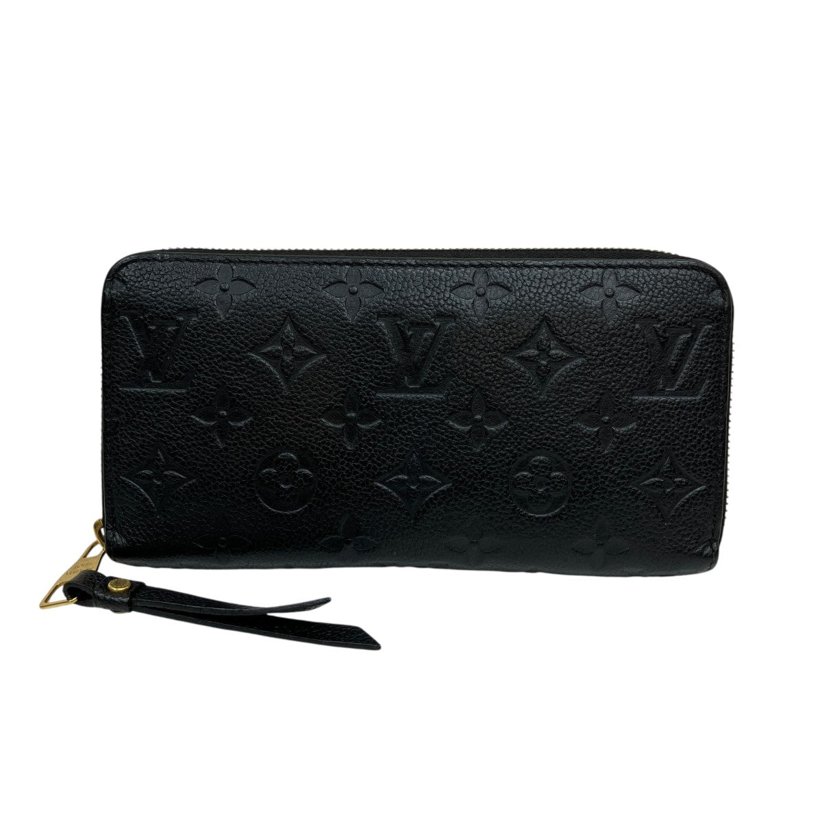 Louis Vuitton Zippy Wallet Monogram Empreinte Long Wallet Black - Pre-owned
