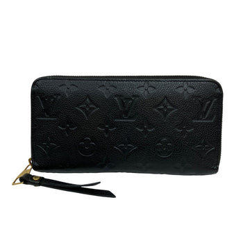 Louis Vuitton Zippy Wallet Monogram Empreinte Long Wallet Black - Pre-owned