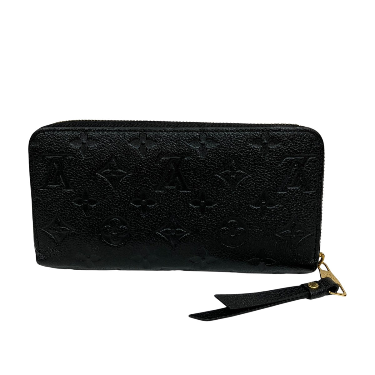 Louis Vuitton Zippy Wallet Monogram Empreinte Long Wallet Black - Pre-owned