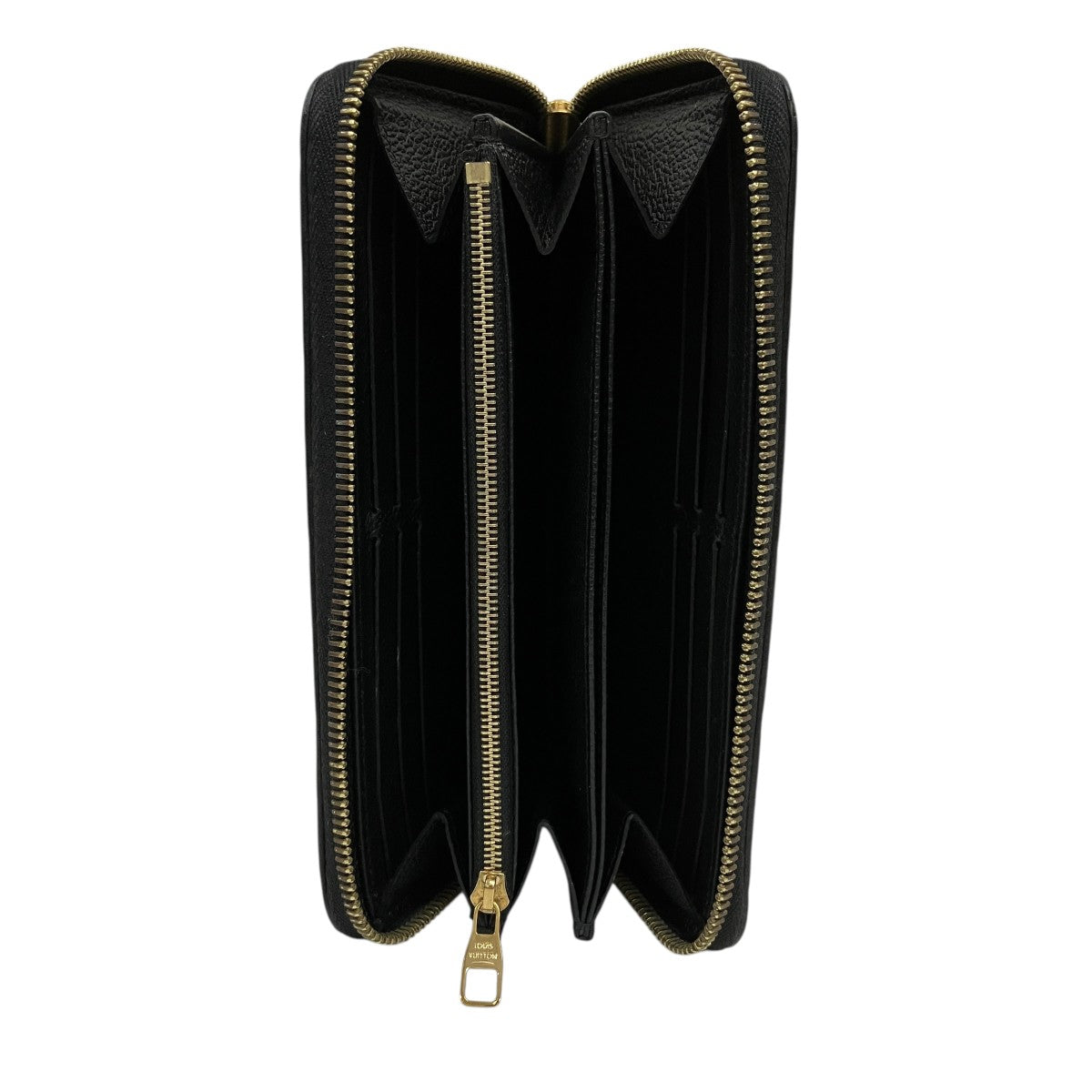 Louis Vuitton Zippy Wallet Monogram Empreinte Long Wallet Black - Pre-owned