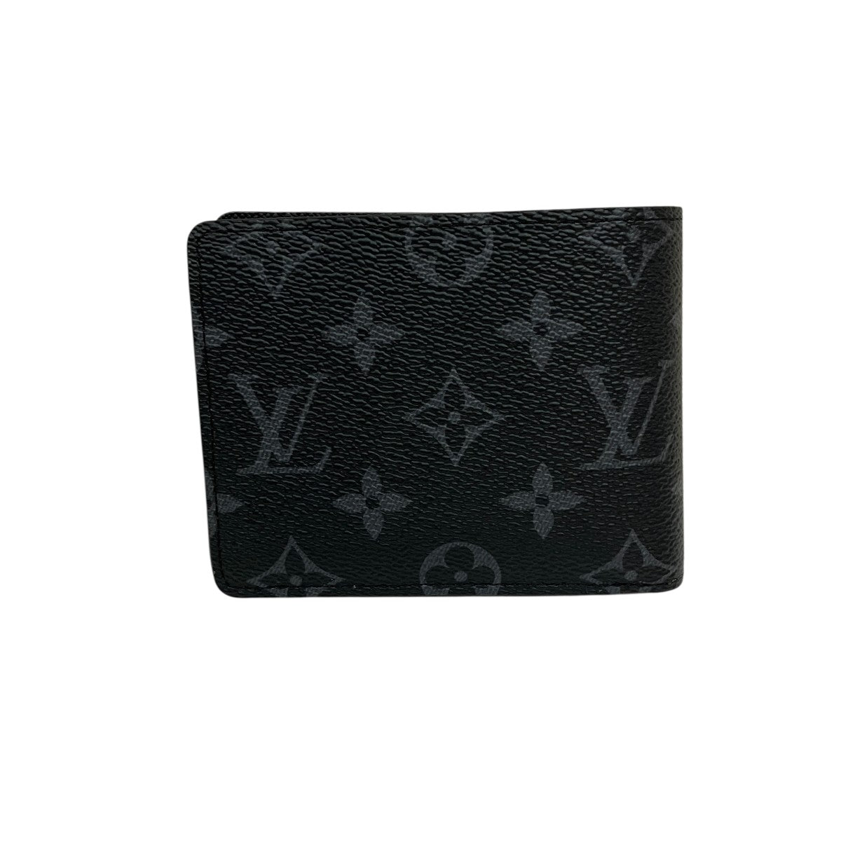 Louis Vuitton Eclipse Portefeuille Multiple Bifold Wallet Black - Pre-owned