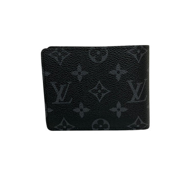 Louis Vuitton Eclipse Portefeuille Multiple Bifold Wallet Black - Pre-owned