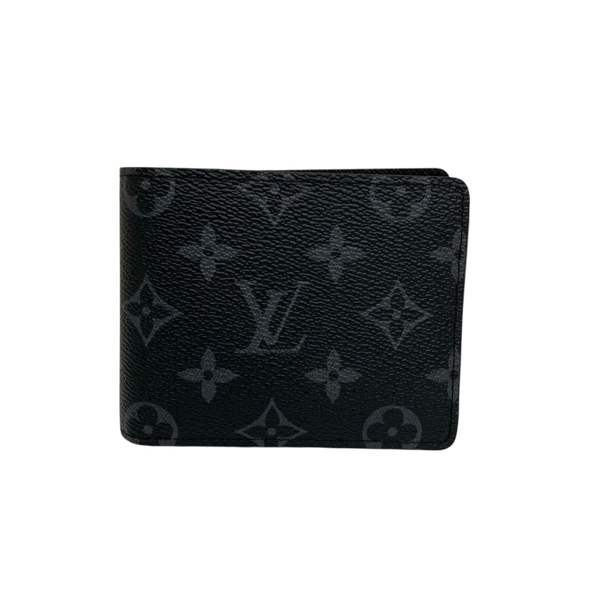 Louis Vuitton Eclipse Portefeuille Multiple Bifold Wallet Black - Pre-owned