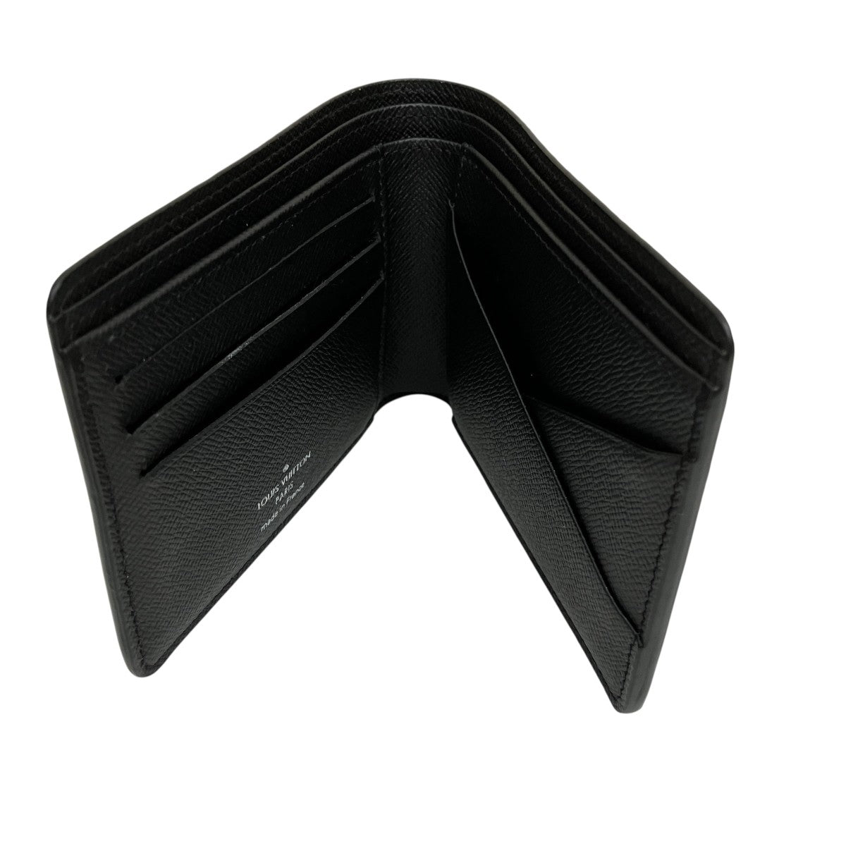 Louis Vuitton Eclipse Portefeuille Multiple Bifold Wallet Black - Pre-owned