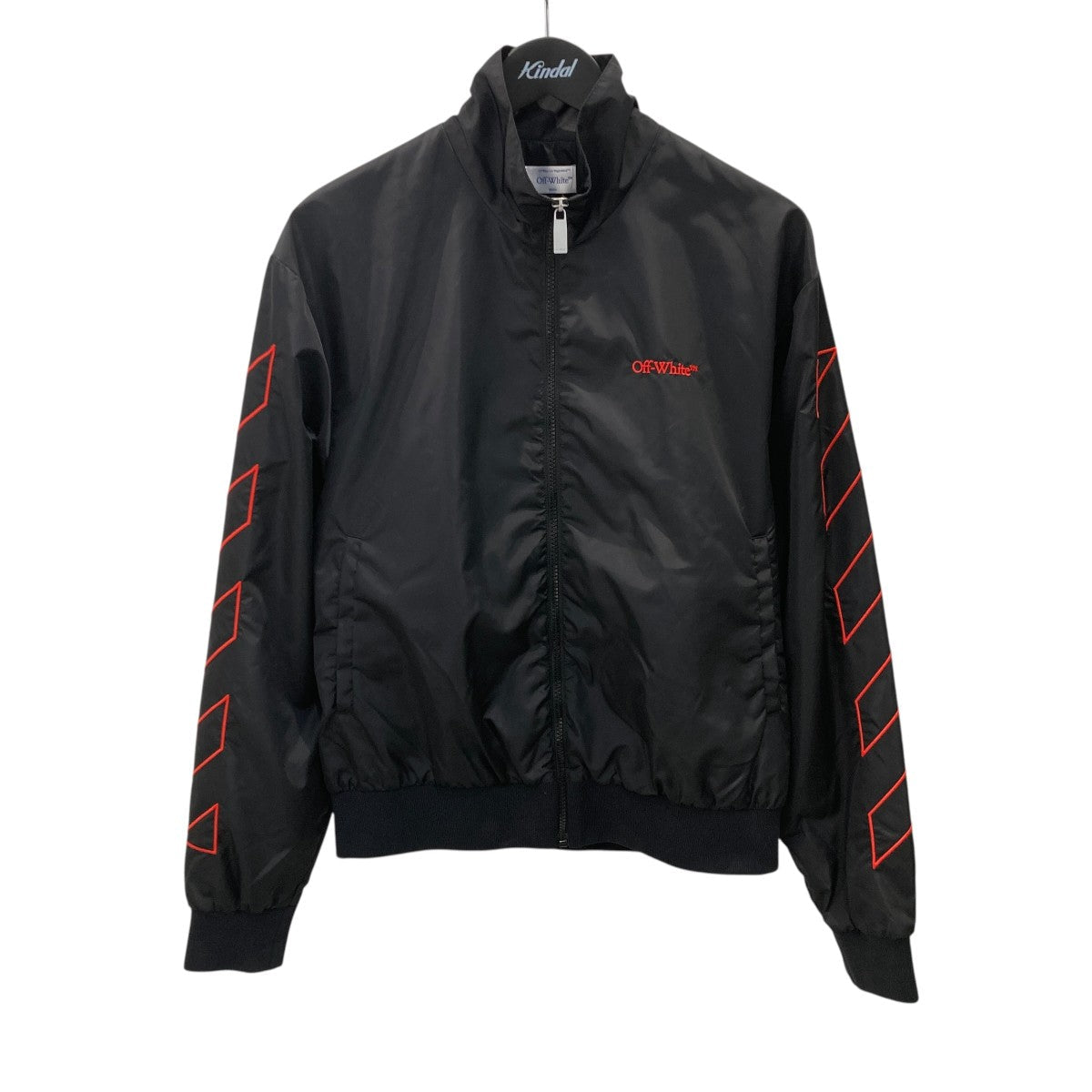 Off-White Logo Embroidery Nylon Jacket Black - Pre-owned