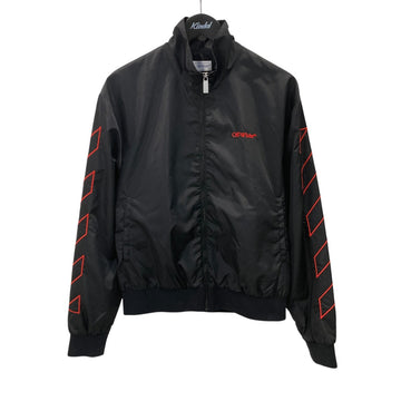 Off-White Logo Embroidery Nylon Jacket Black - Pre-owned