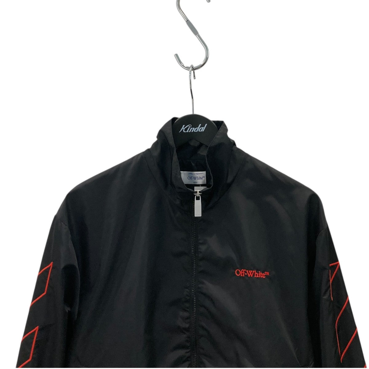 Off-White Logo Embroidery Nylon Jacket Black - Pre-owned