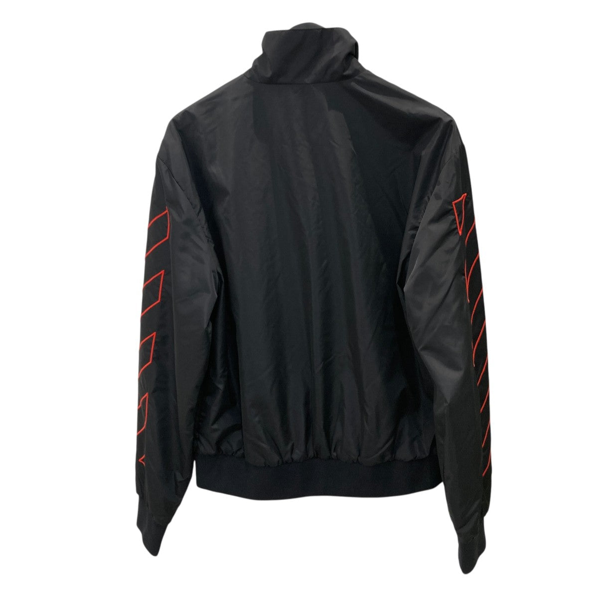 Off-White Logo Embroidery Nylon Jacket Black - Pre-owned