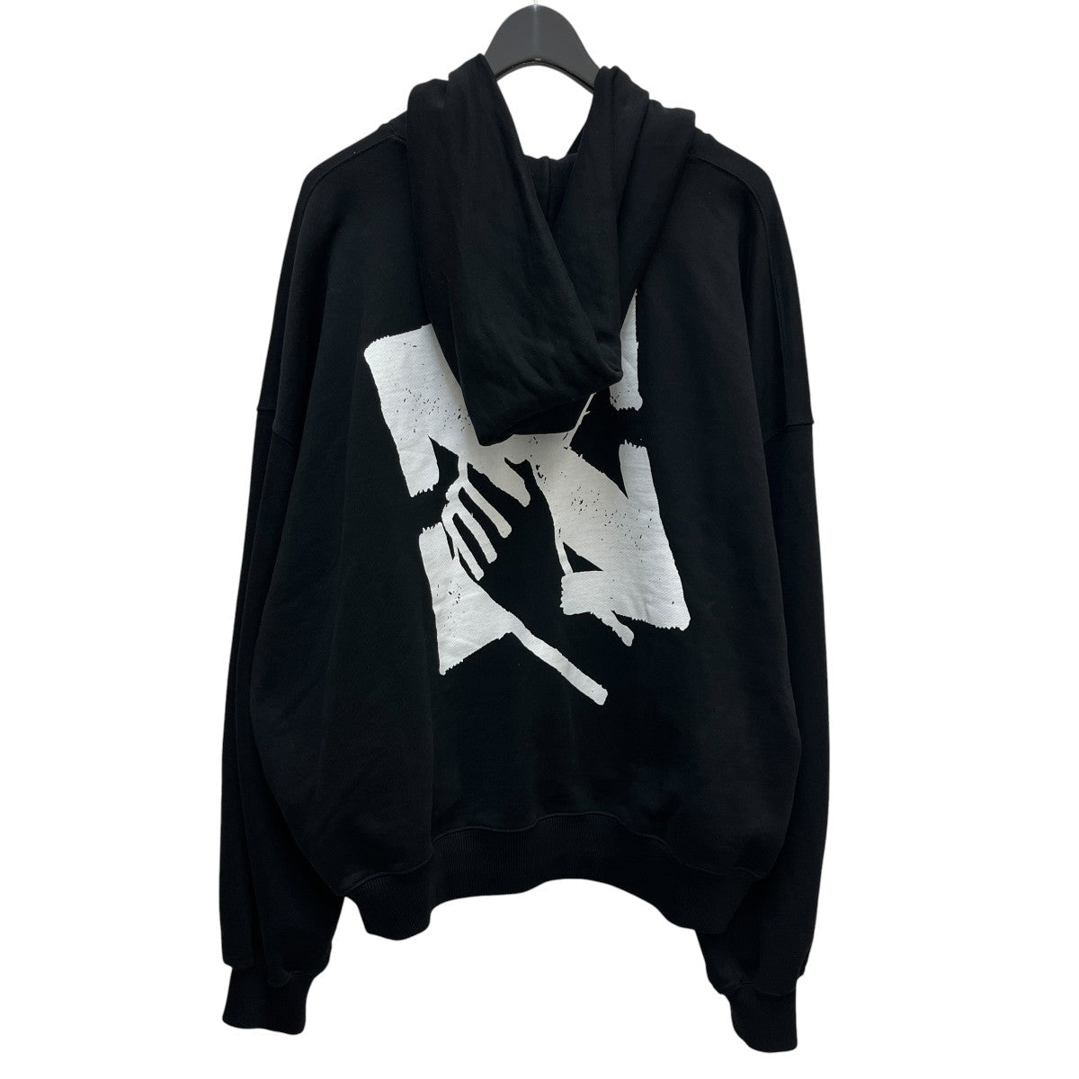 Off-White Pullover Hoodie Black - Pre-owned